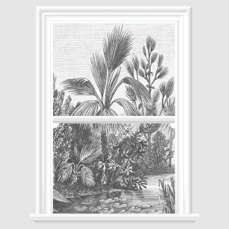 Vintage Jungle Decorative Window Film