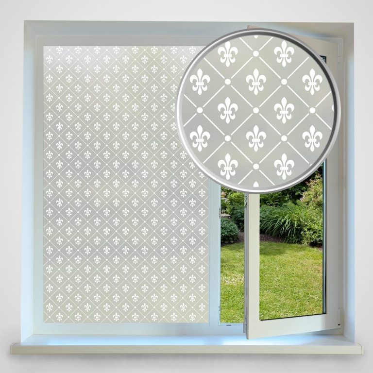 Fleur de Lis privacy window film