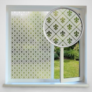 Fleur de Lis Privacy Window Film