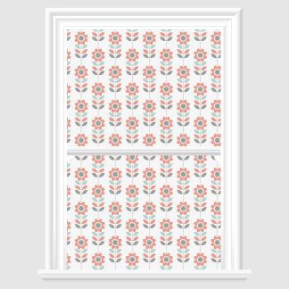 Scandinavian Flower Decorative Window Film