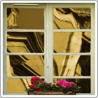 Gold reflective mirror window film