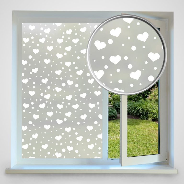 love heart privacy window film