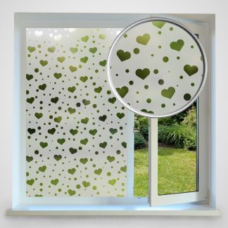 Love Heart Privacy Window Film