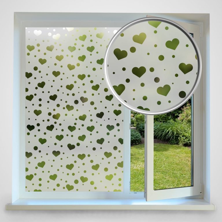 Love Heart Privacy Window Film