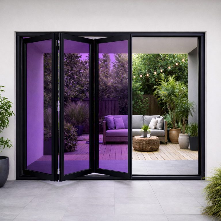 purple window film